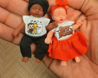 Mini Baby Spooky Halloween Clothes Zuru silicone Doll