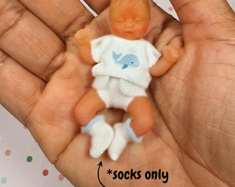 Mini Baby Doll Socks: Handmade Clothes Accessories for 2.5 Inch Doll