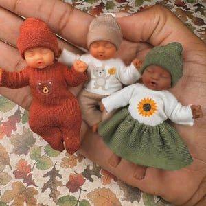 Mini Zuru Baby Fall Collection, 2.5&quot; dolls, tiny doll clothes