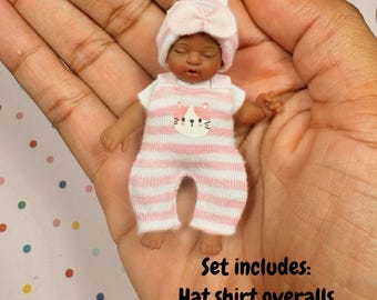 Mini Baby Overalls: Handmade Rompers for 5 Surprise mini Zuru Silicone Babies