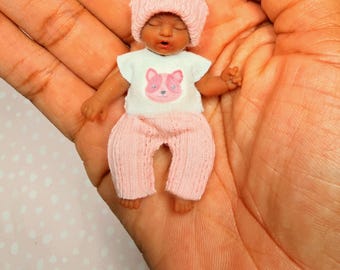 Girls Rule mini baby clothes for tiny silicone doll