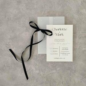 Contemporary Modern, Wedding Reception Evening Invitation 5x7&quot;: Minimalist Editable Template (Digital Download)