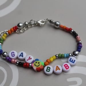 Gay Babe Beaded LGBTQ Pride Bracelet