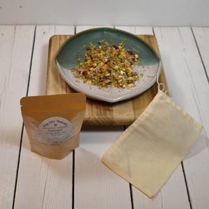 Handcrafted Herbal Soak Bath Tea, Botanical Bath Soak, Achy Muscles, Itchy Skin, Simply Relax