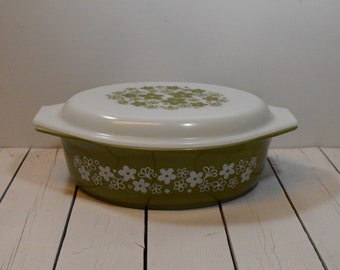 Pyrex Spring Blossom Oval Casserole #045 with Lid