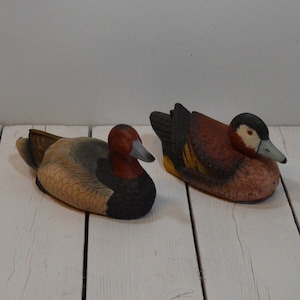 Vintage Porcelain Duck Figurine Pair