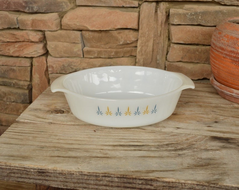 Vintage Fire King Candle Glow Oval Casserole