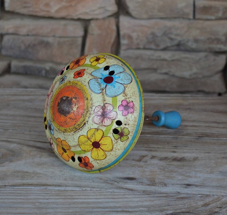 Vintage Child/'s Spinning Top Toy