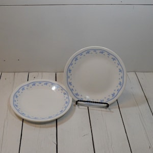 Vintage Corelle Morning Blue Salad Bread Dessert Plates