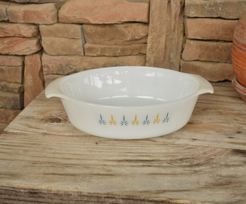 Vintage Fire King Candle Glow Oval Casserole