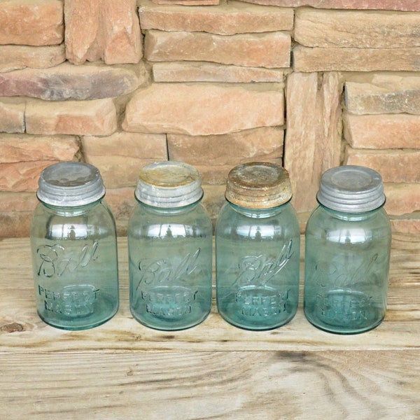 Turquoise Mason Jars Etsy