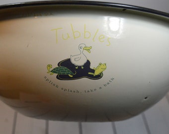 Vintage Tubbles Splish Splash Enamel Bowl
