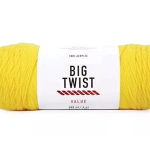BIG TWIST Value VARSITY Yellow yarn