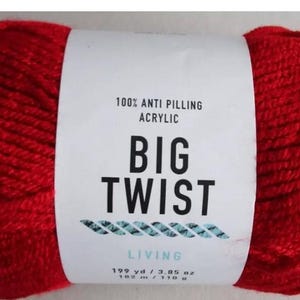 Hilo vivo Big Twist, realmente rojo