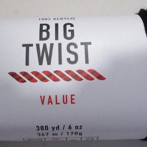 BIG TWIST  Value yarn Black