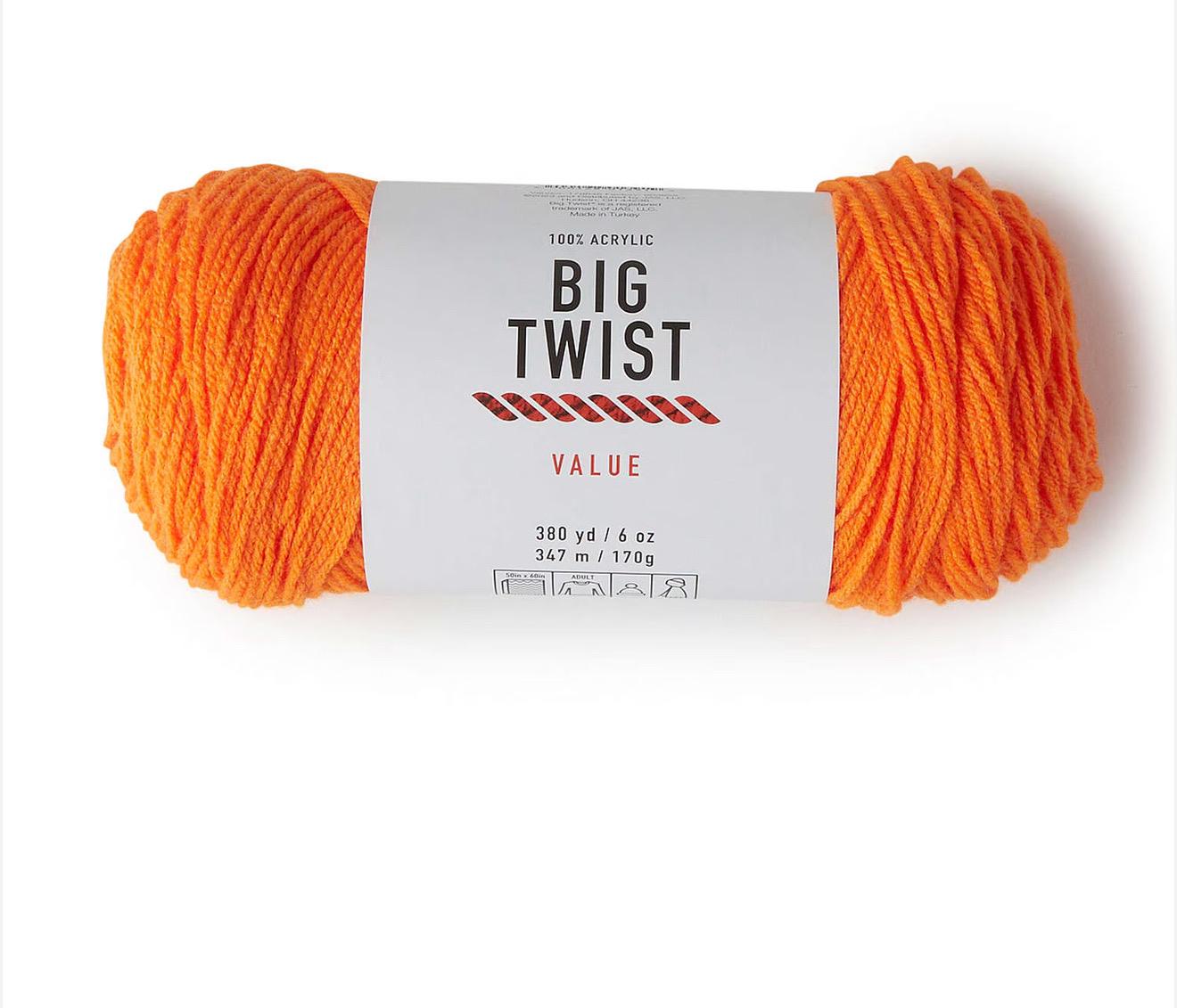 BIG TWIST Value  yarn Varsity Orange