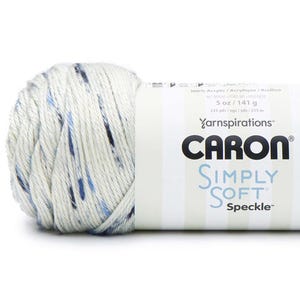 Caron Simply Soft Speckle. Blue Gingham