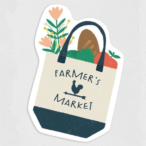 Farmer's Market Sticker Die Cut Sticker Etsy