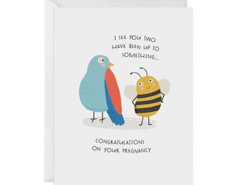 Birds and Bees Baby Expecting Card | Greeting Card | New Baby | Pregnancy