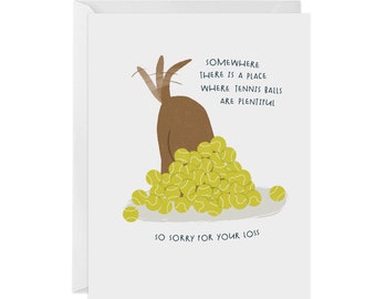 Tennis Balls Dog Sympathy Card | Greeting Card | Pet Sympathy