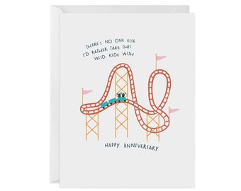 Rollercoaster Anniversary Card | Greeting Card | Anniversary | Marriage | Love