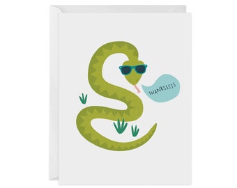 Snake Thanksss Card | Greeting Card | Thank You