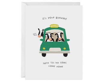 Party Till the Cows Come Home Card | Greeting Card | Birthday