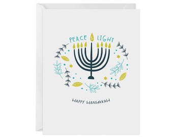 Hanukkah  Card | Peace and Light | Greeting Card