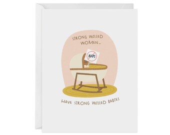 Nap Protest Baby Card | Greeting Card