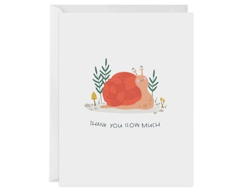 Slow Snail Thank You Card | Greeting Card