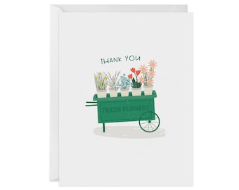 Flower Cart Thank You Card | Greeting Card | Friendship