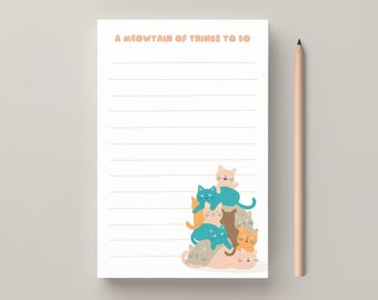 Meowtain of Cats Notepad | To Do List