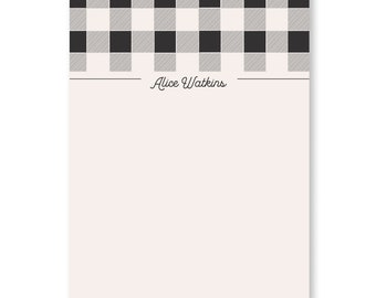 Personalized Notepad Buffalo Plaid