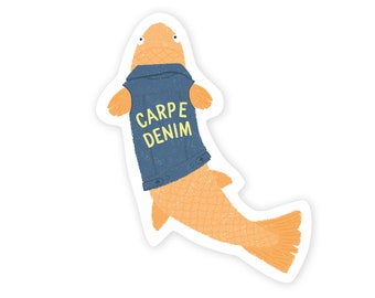 Carpe Denim Sticker | Die Cut Sticker