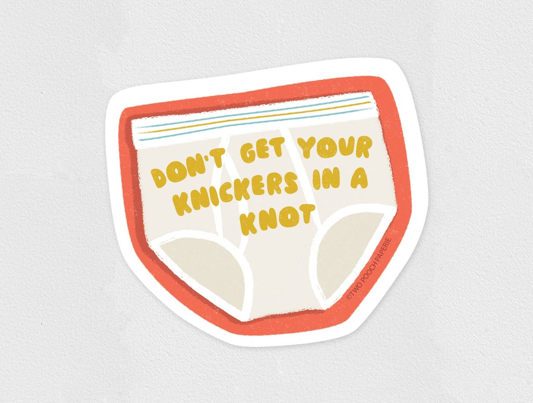 Knickers in a Knot Sticker Die Cut Sticker Vinyl Sticker Etsy