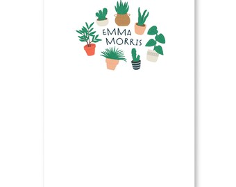 Plant Lover Personalized Notepad
