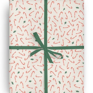 Candy Cane Gift Wrap | Holiday | Christmas