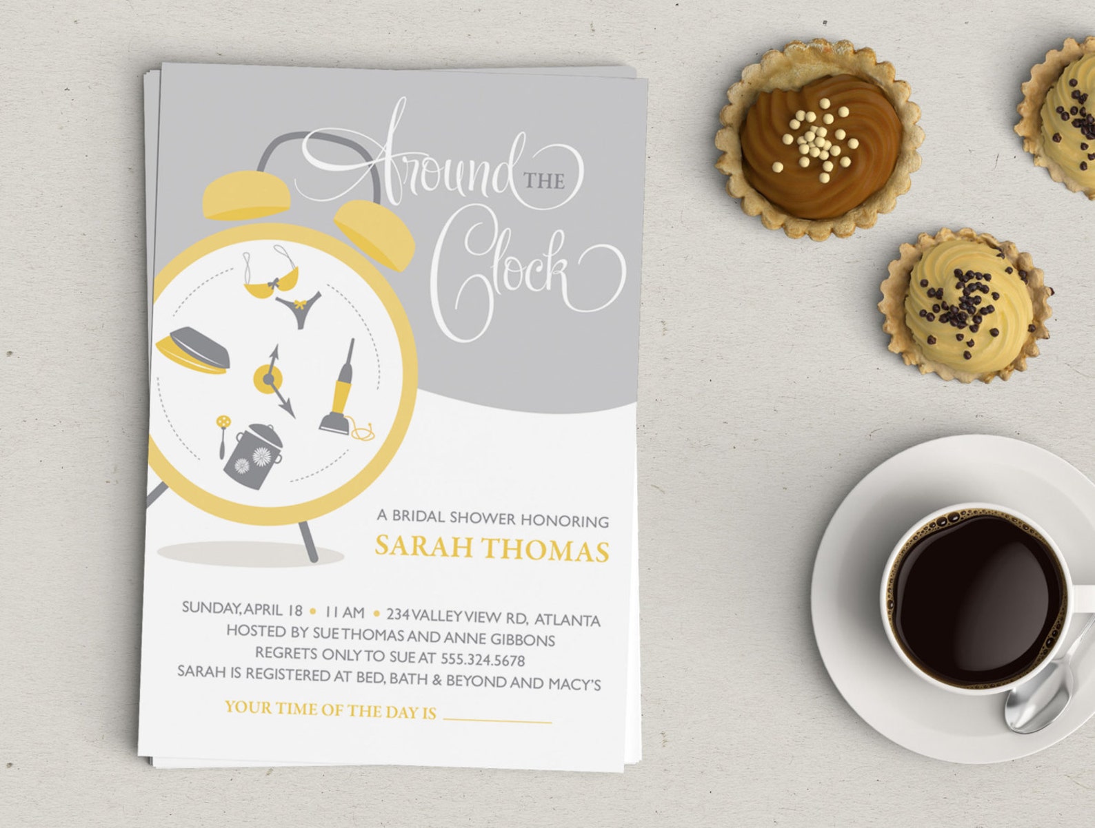 Around the Clock Bridal Shower Invitation Etsy