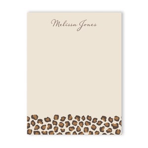 Personalized Notepad Leopard Print