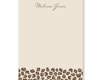 Personalized Notepad Leopard Print