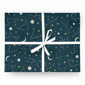 Constellations Gift Wrap | Birthday | Stars | Moon | Astrology