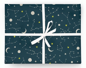 Constellations Gift Wrap | Birthday | Stars | Moon | Astrology