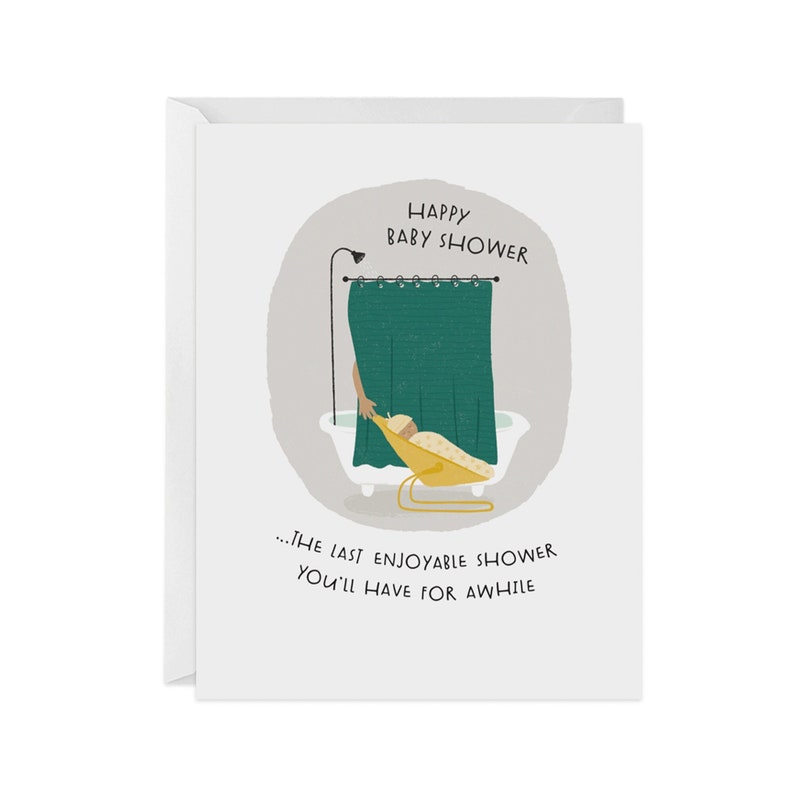 Last Shower Baby Card Greeting Card New Baby Baby Shower image 1