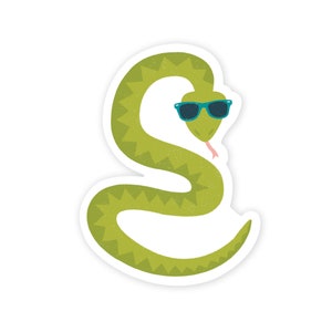 Snake in Shades Sticker Die Cut Sticker image 1