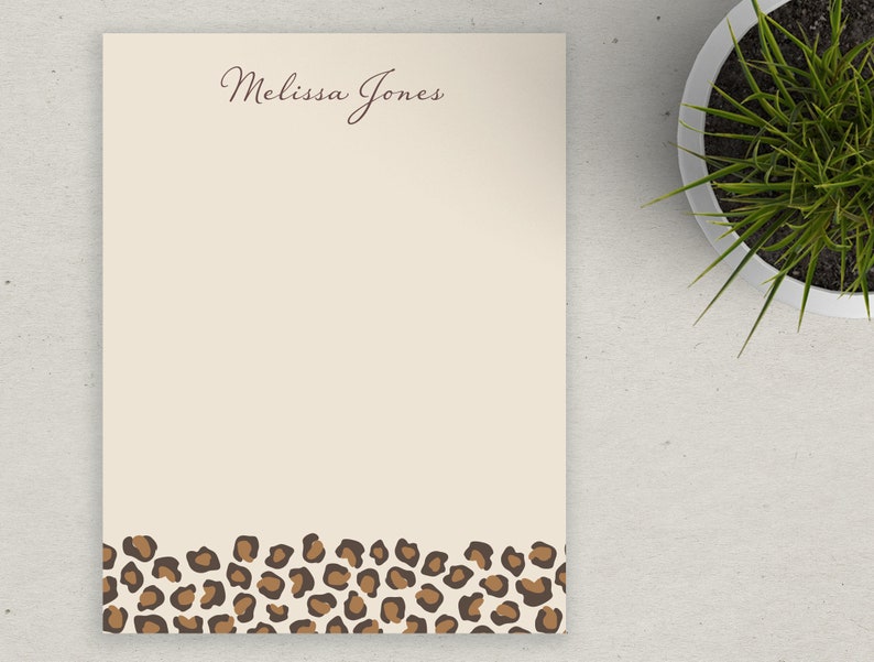 Personalized Notepad Leopard Print image 2