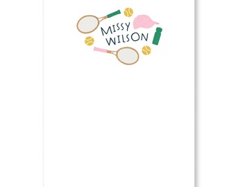 Tennis Personalized Notepad