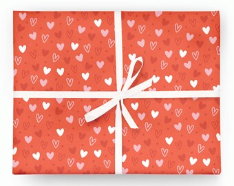 Hearts Gift Wrap | Valentine | Love | Everyday