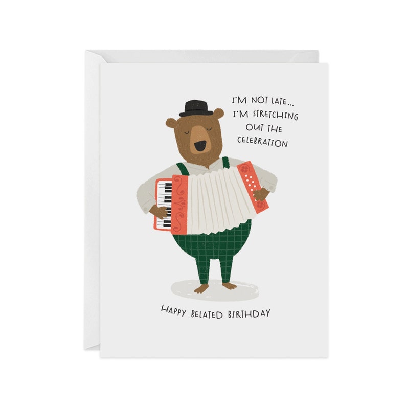 Stretch Your Birthday Card Greeting Card Belated Birthday image 1