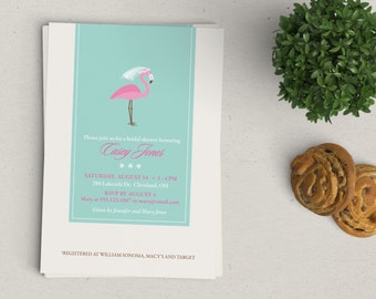 Flamingo Bridal Shower Invitation