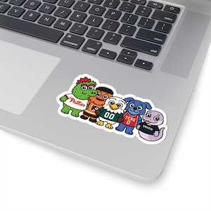 Philadelphia Sports Kiss-Cut Stickers - Phanatic, Gritty, Phang, Swoop & Franklin - Team Pride, Mascot Decals image 6
